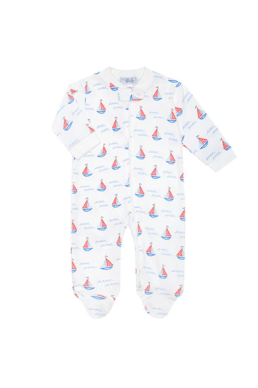 Nellapima Sailboats Zipper Footie
