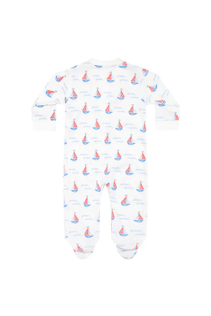 Nellapima Sailboats Zipper Footie