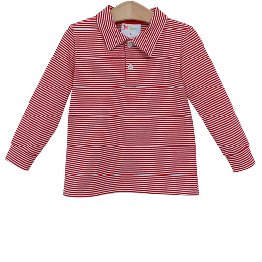 *PRE ORDER* Michael Polo LS- Red Stripe Jellybean by Smock Candy