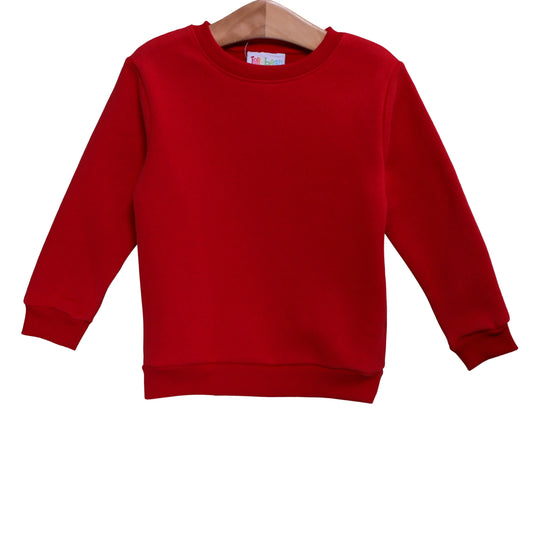 *PRE ORDER* Pullover Fleece Sweatshirt- Red Jellybean by Smock Candy