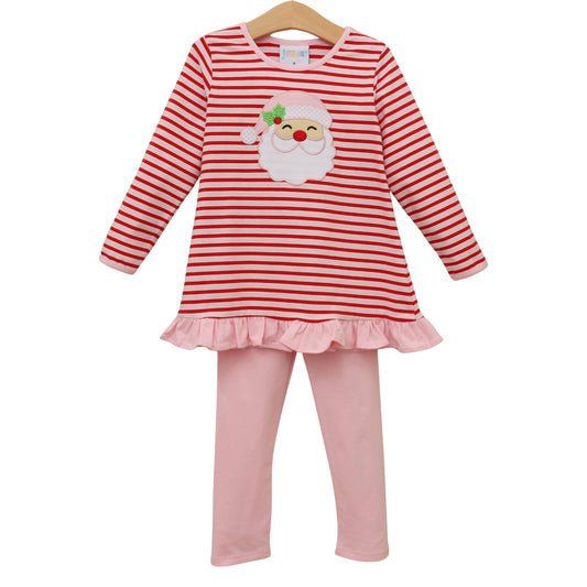*PRE ORDER* Jolly St. Nick Ruffle Pants Set Jellybean by Smock Candy