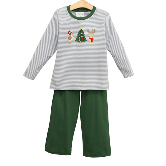 *PRE ORDER* Christmas at the Camp Pants Set Jellybean by Smock Candy