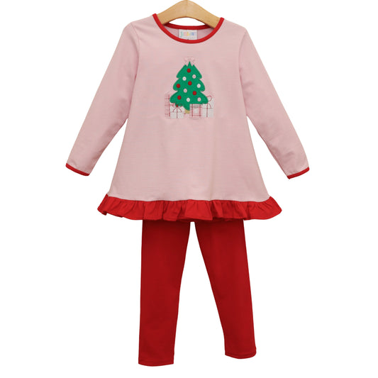*PRE ORDER* JELLYBEAN BY SMOCK CANDY Underneath The Tree Ruffle Pants Set