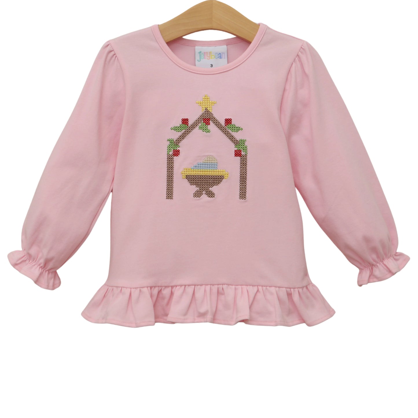 *PRE ORDER* Away In A Manger Ruffle Top Jellybean by Smock Candy