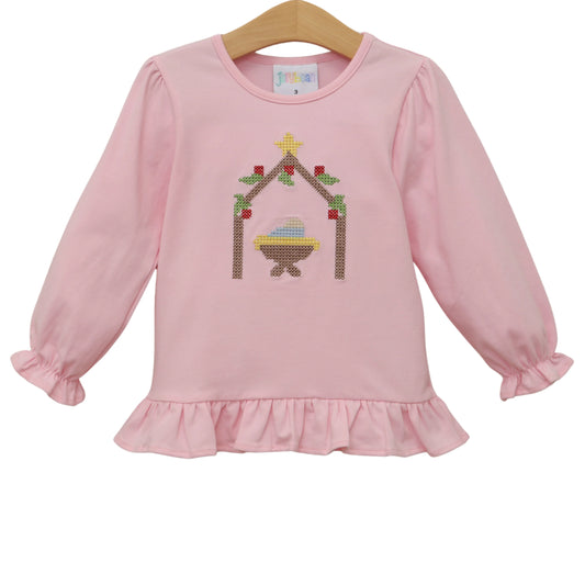 *PRE ORDER* Away In A Manger Ruffle Top Jellybean by Smock Candy