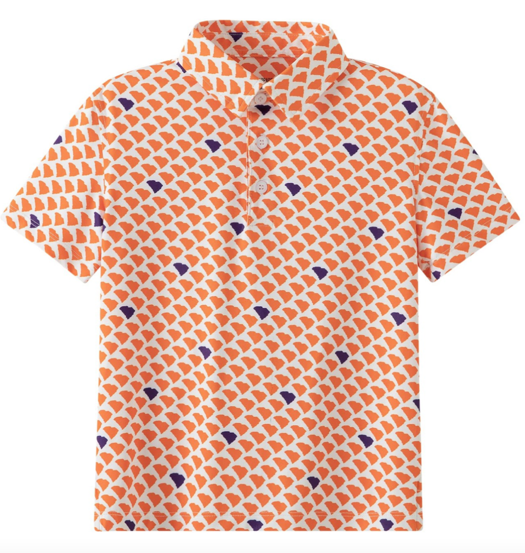 Meripex Clemson Orange/Purpe Mini South Carolina Performance Polo - Persnickety Shop