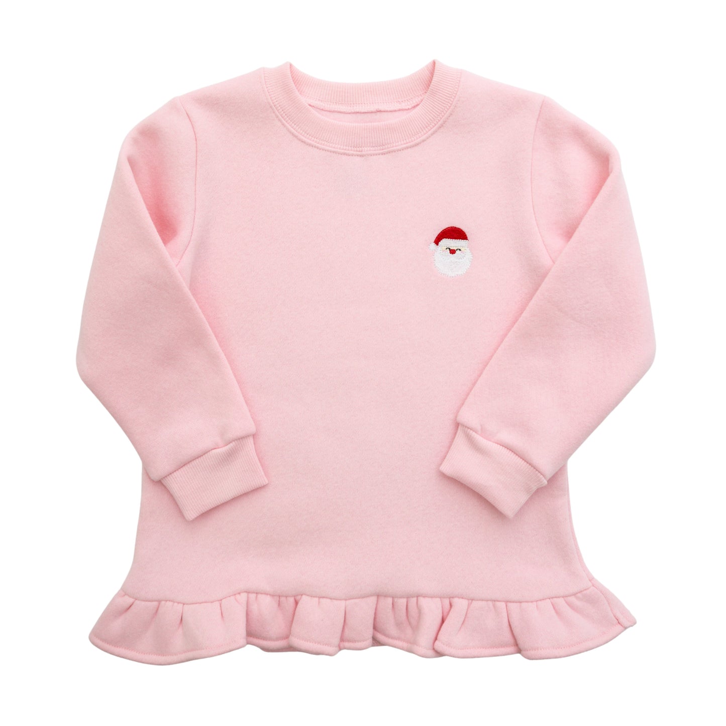 Itsy Bitsy Girls Santa Ruffle Pullover
