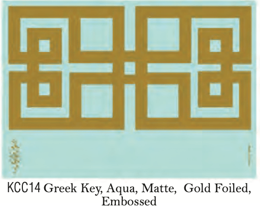 Greek Key Aqua Matches - Persnickety Shop