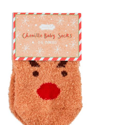 CHRISTMAS BABY CHENILLE SOCKS - Persnickety Shop