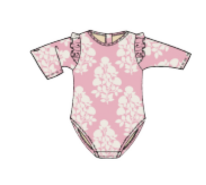 Baby Girls Rachel SwimSuit - Pink Bouquet Floral - Persnickety Shop