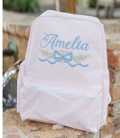 Backpacker Pimlico Stripe Light Pink  by TRVL Design