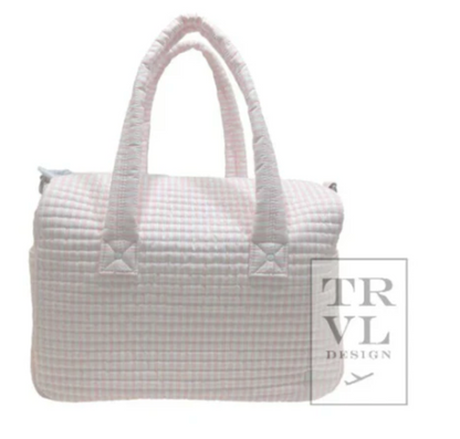 TRVL QUILTED STROLLER BAG - PIMLICO STRIPE PINK