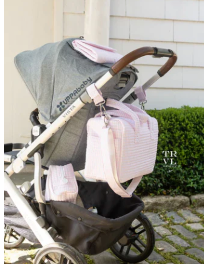 TRVL QUILTED STROLLER BAG - PIMLICO STRIPE PINK