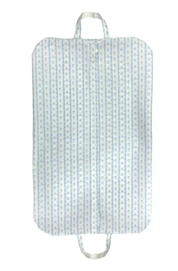 TRVL GARMENT BAG - RIBBON FLORAL BLUE