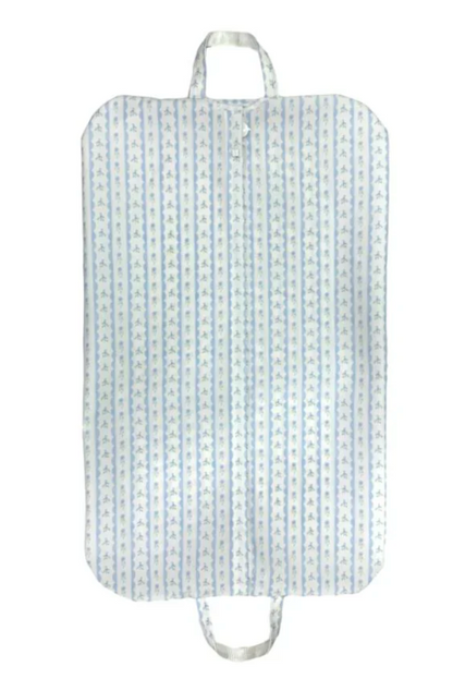 TRVL GARMENT BAG - RIBBON FLORAL BLUE