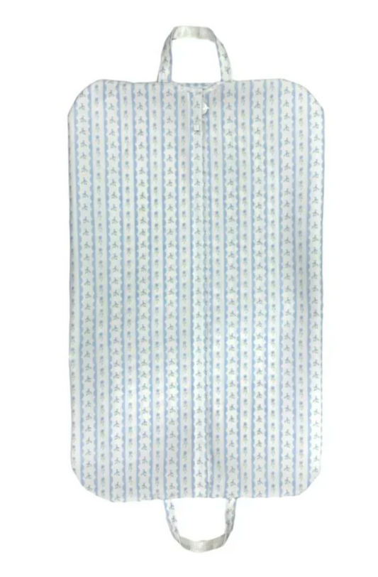 TRVL GARMENT BAG - RIBBON FLORAL BLUE