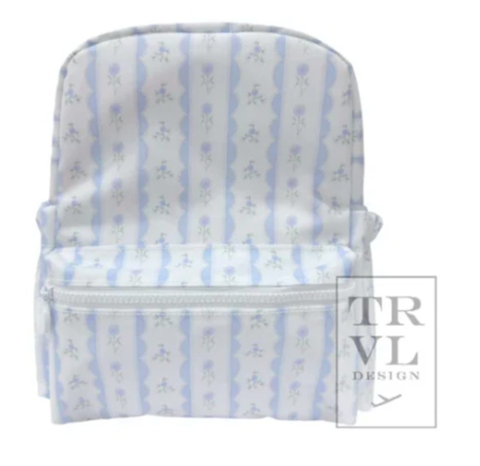 TRVL DESIGN MINI BACKER - RIBBON FLORAL BLUE Backpack