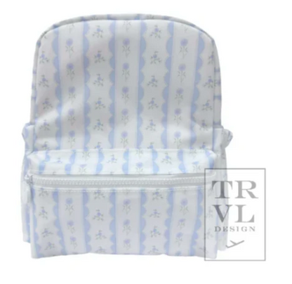 TRVL DESIGN MINI BACKER - RIBBON FLORAL BLUE Backpack