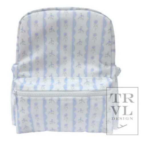 TRVL DESIGN MINI BACKER - RIBBON FLORAL BLUE Backpack