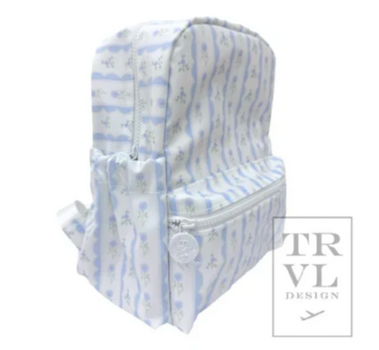 TRVL DESIGN MINI BACKER - RIBBON FLORAL BLUE Backpack