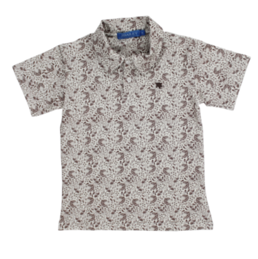 PRE-ORDER Bailey Boys S/S PERFORMANCE POLO-TURKEY PRINT