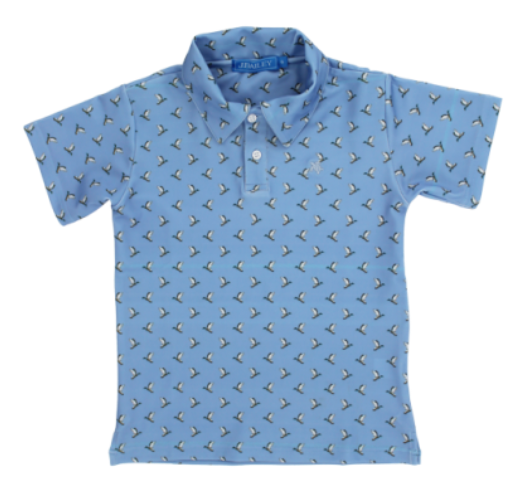 Bailey Boys S/S PERFORMANCE POLO-FLYING DUCKS