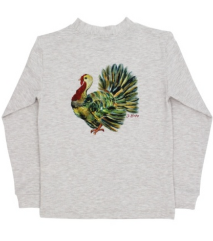 PRE-ORDER Bailey Boys L/S LOGO TEE-TURKEY/OATMEAL