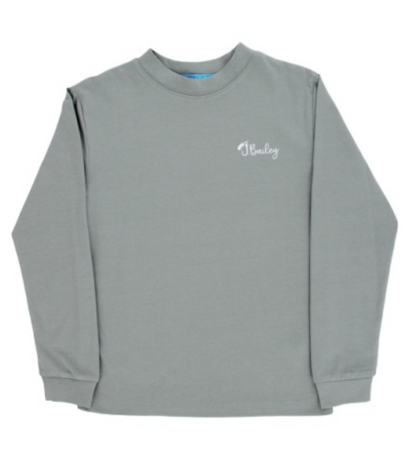 PRE-ORDER Bailey Boys L/S LOGO TEE-TROUT/LIMESTONE