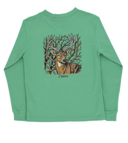 Bailey Boys L/S LOGO TEE-BUCK/SAGE
