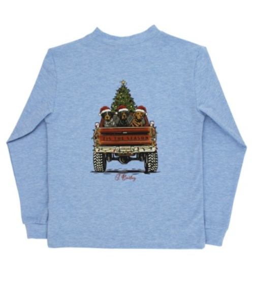 PRE-ORDER Bailey Boys L/S LOGO TEE-CHRISTMAS PUPS