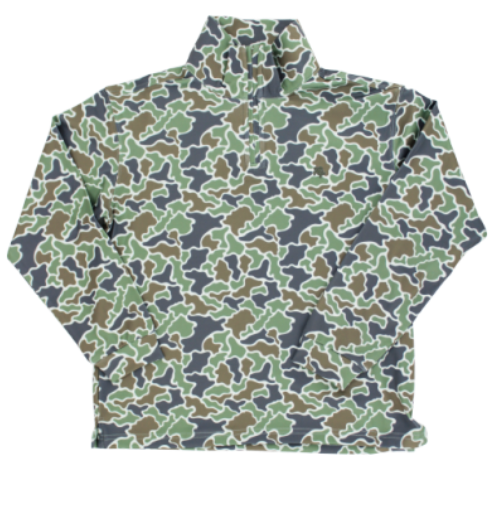 PRE-ORDER Bailey Boys PERFORMANCE HALF ZIP-GREEN CAMO