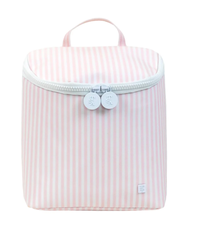 TAKE AWAY INSULATED LUNCH BAG - PIMLICO STRIPE PINK