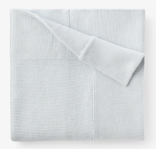 ELEGANT BABY PALE BLUE SOFIA + FINN KNIT BABY BLANKET