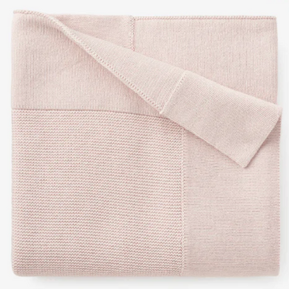 ELEGANT BABY PALE PINK SOFIA + FINN KNIT BABY BLANKET