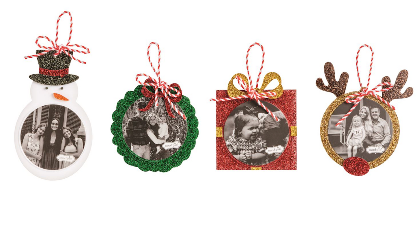 GLITTER PHOTO ORNAMENTS
