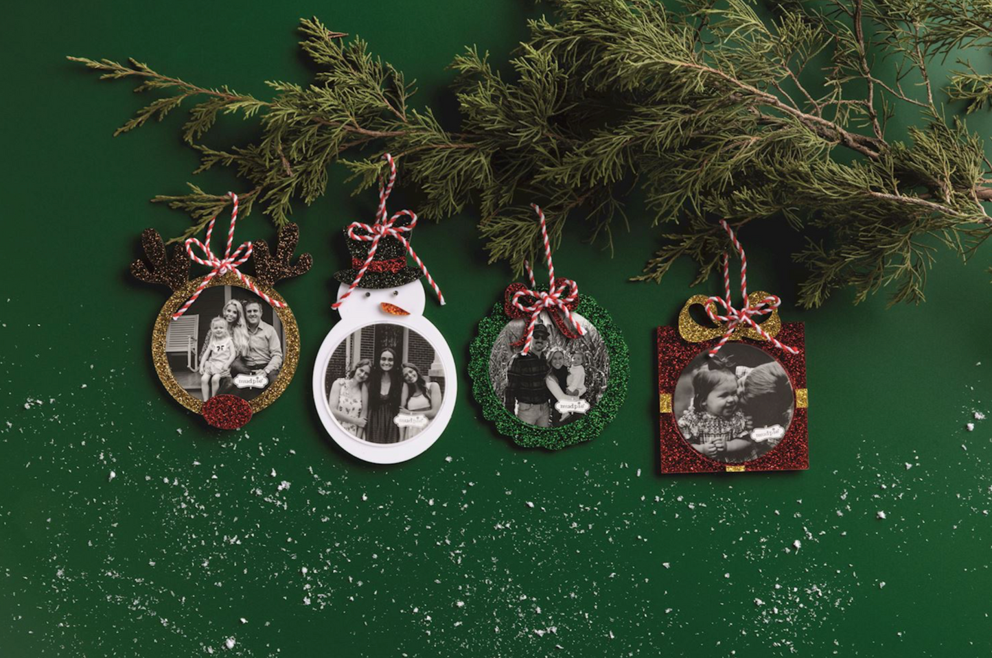 GLITTER PHOTO ORNAMENTS