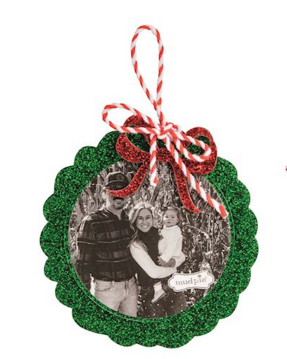 GLITTER PHOTO ORNAMENTS