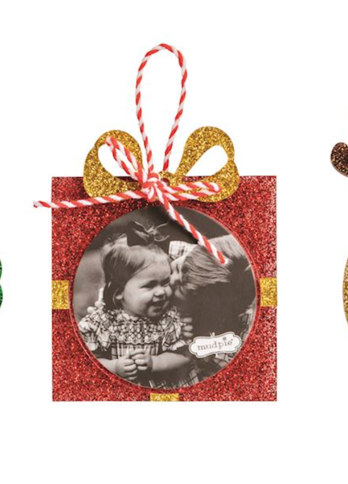GLITTER PHOTO ORNAMENTS