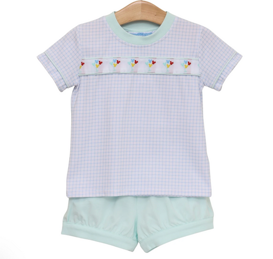Magical Balloons Banded Short Set