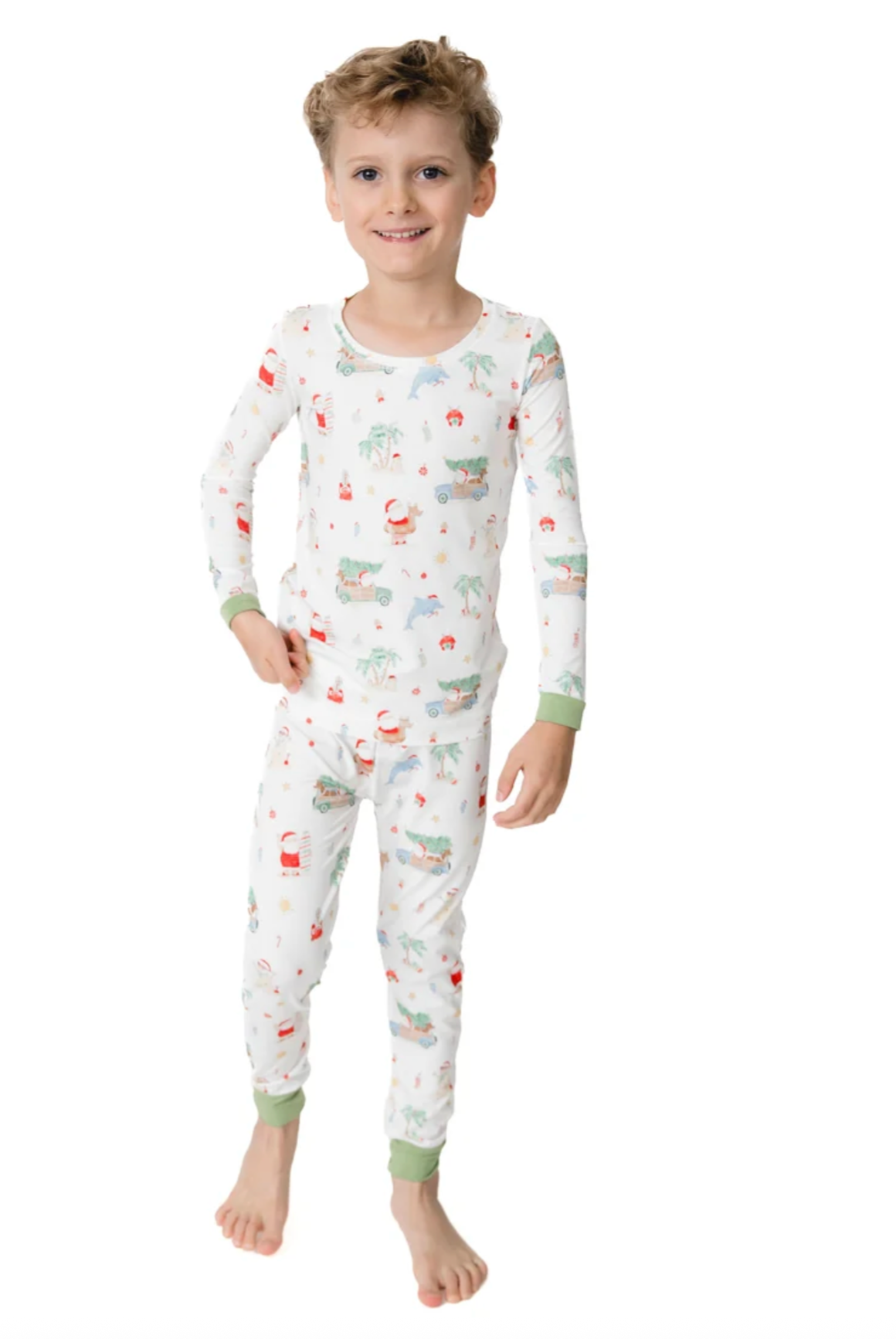 Angel Dear Beach Christmas -long Sleeve Loungewear Set