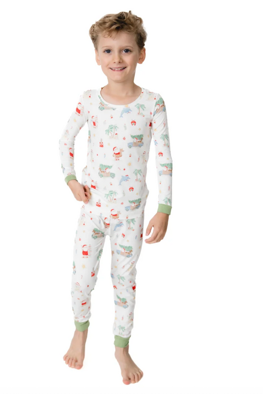 Angel Dear Beach Christmas -long Sleeve Loungewear Set