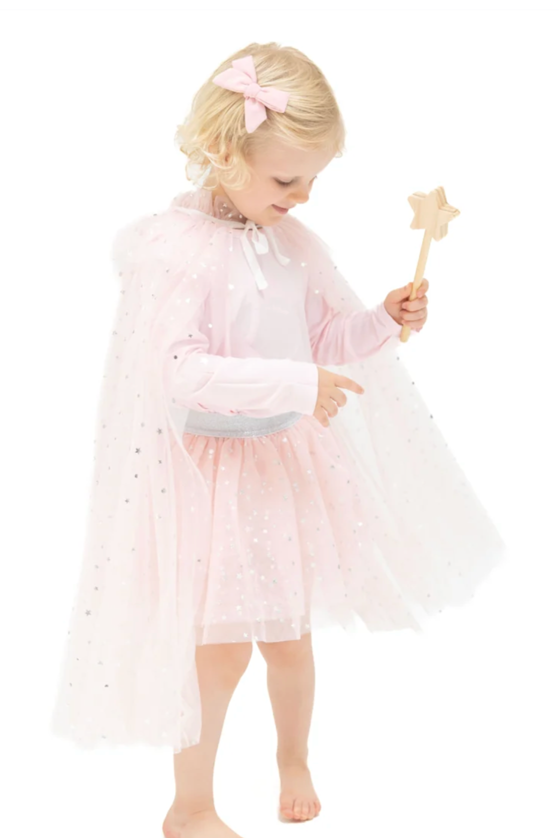 Angel Dear Velour Soft Pink - Tulle Play Cape