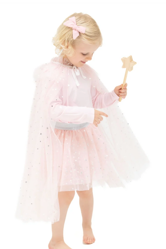 Angel Dear Velour Soft Pink - Tulle Play Cape