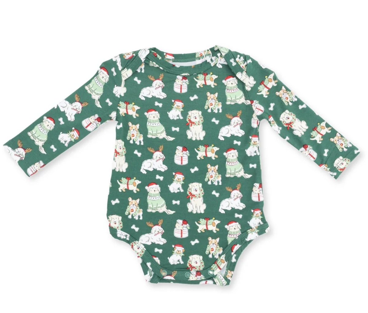 Angel Dear Christmas Dogs Uni - Long Sleeve Bodysuit