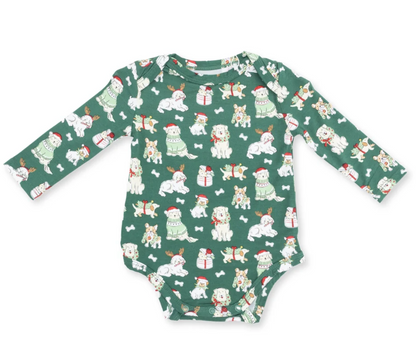 Angel Dear Christmas Dogs Uni - Long Sleeve Bodysuit
