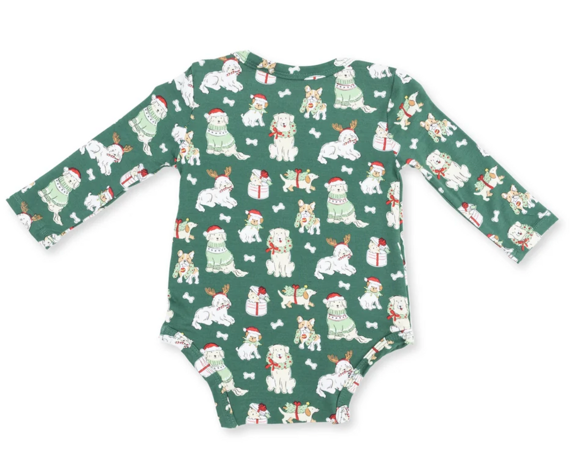 Angel Dear Christmas Dogs Uni - Long Sleeve Bodysuit
