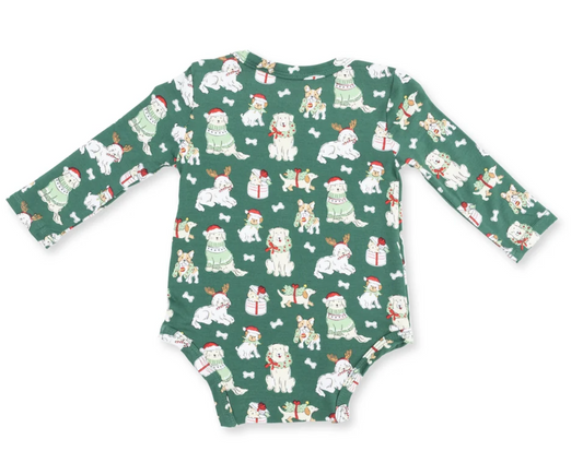 Angel Dear Christmas Dogs Uni - Long Sleeve Bodysuit