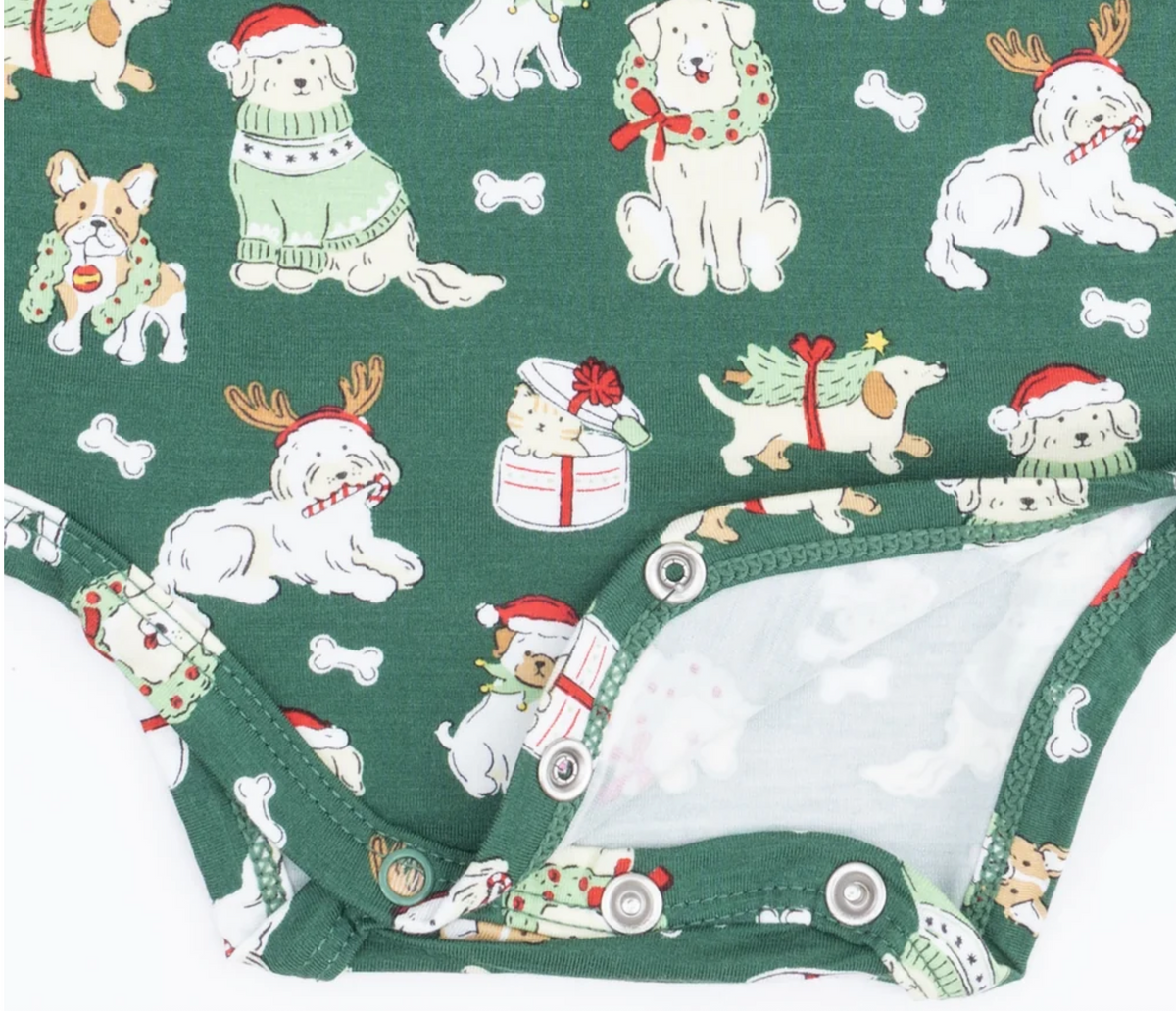 Angel Dear Christmas Dogs Uni - Long Sleeve Bodysuit
