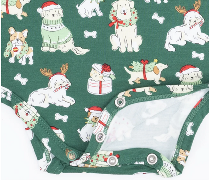 Angel Dear Christmas Dogs Uni - Long Sleeve Bodysuit
