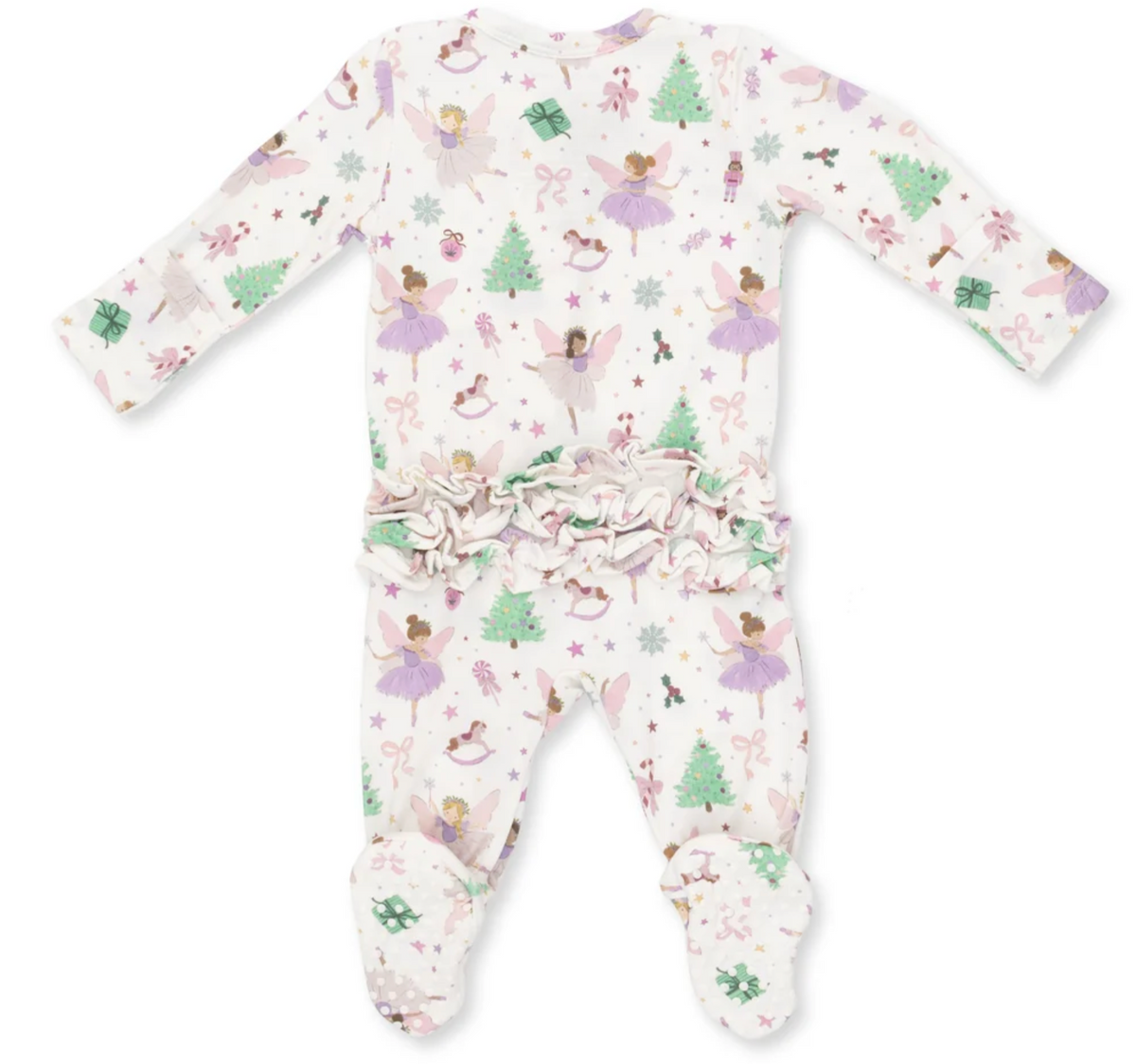 Angel Dear Sugar Plum Fairies - 2 Way Ruffle Back Zipper Footie